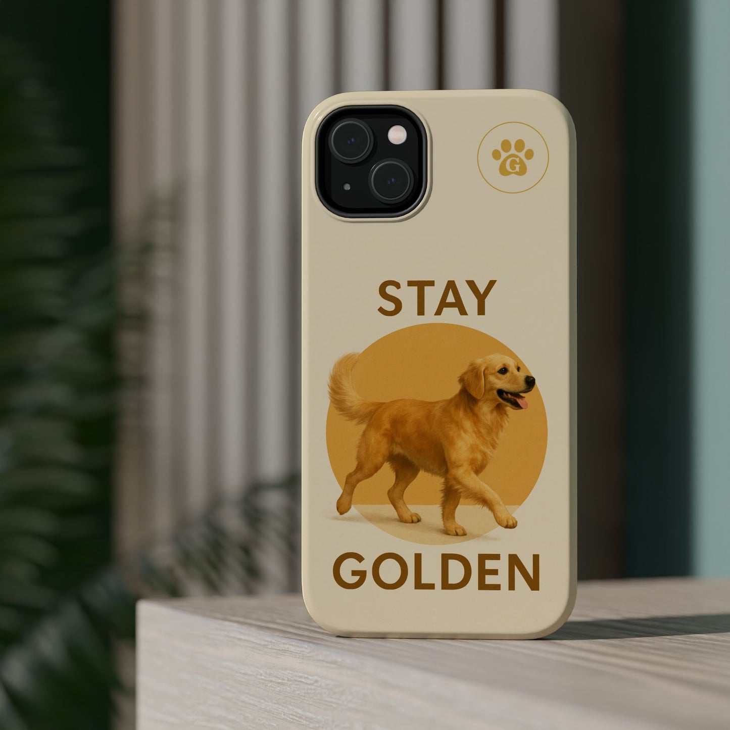 Golden Retriever Magnetic Phone Case - Stay Golden Design for Dog Lovers