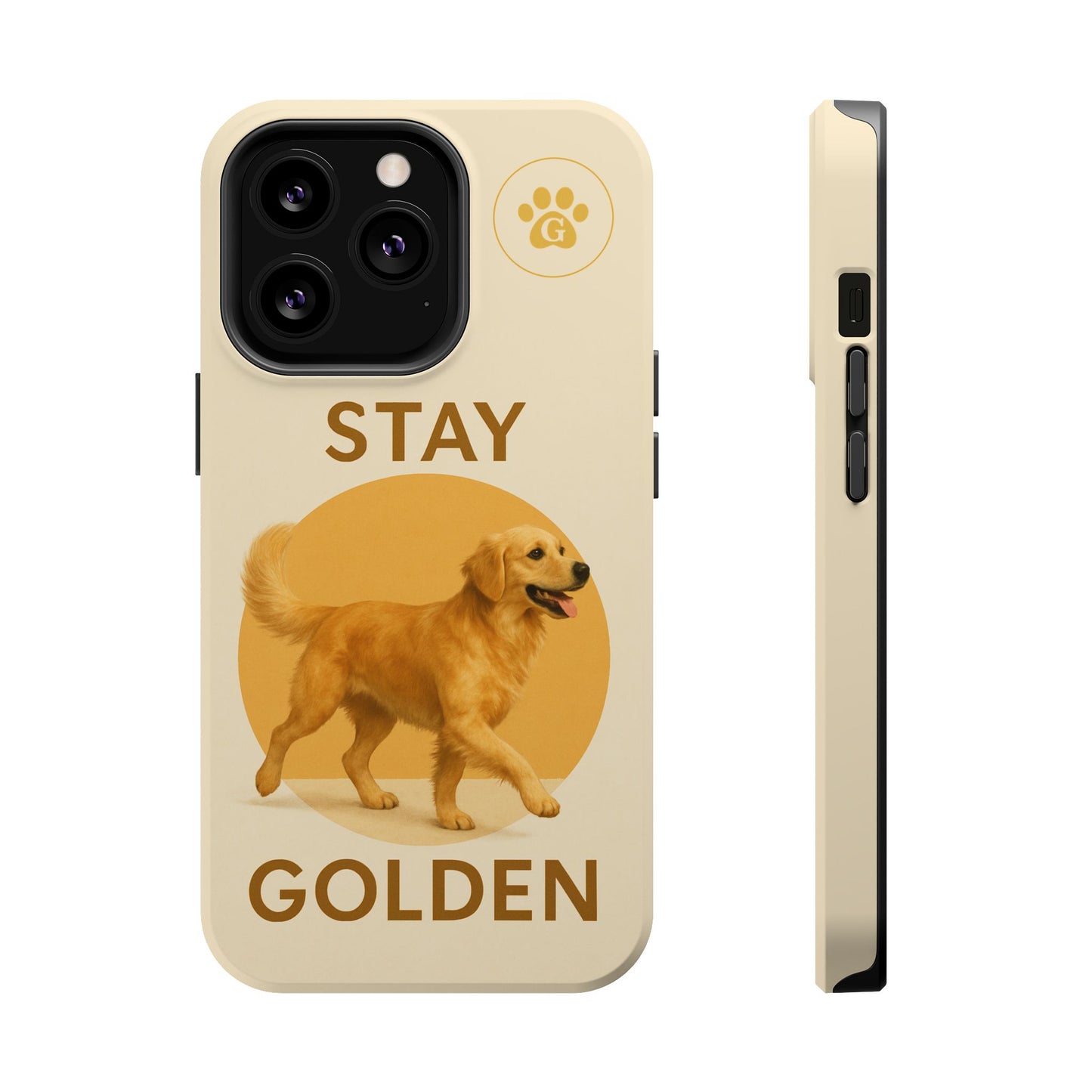 Golden Retriever Magnetic Phone Case - Stay Golden Design for Dog Lovers