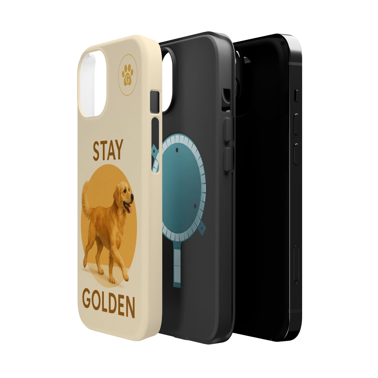 Golden Retriever Magnetic Phone Case - Stay Golden Design for Dog Lovers