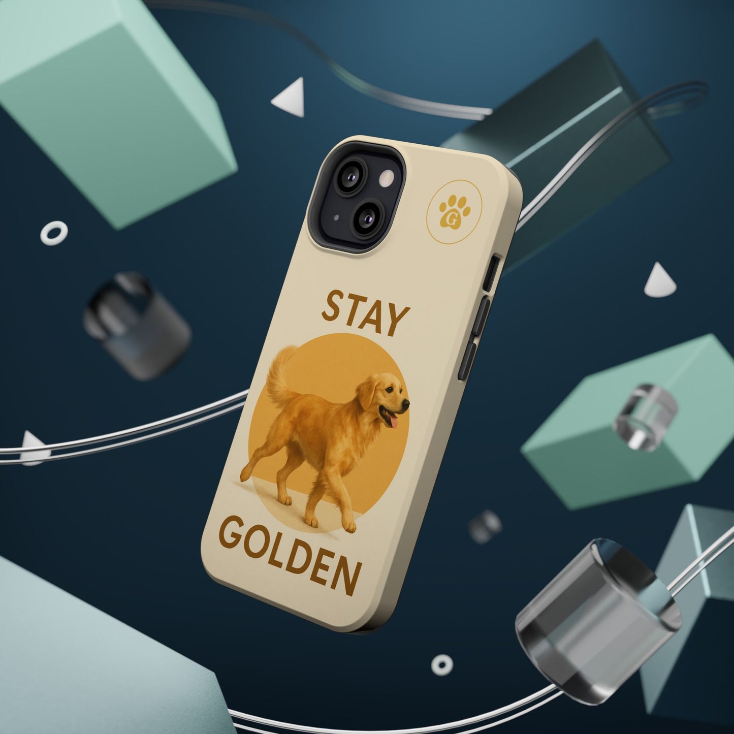 Golden Retriever Magnetic Phone Case - Stay Golden Design for Dog Lovers