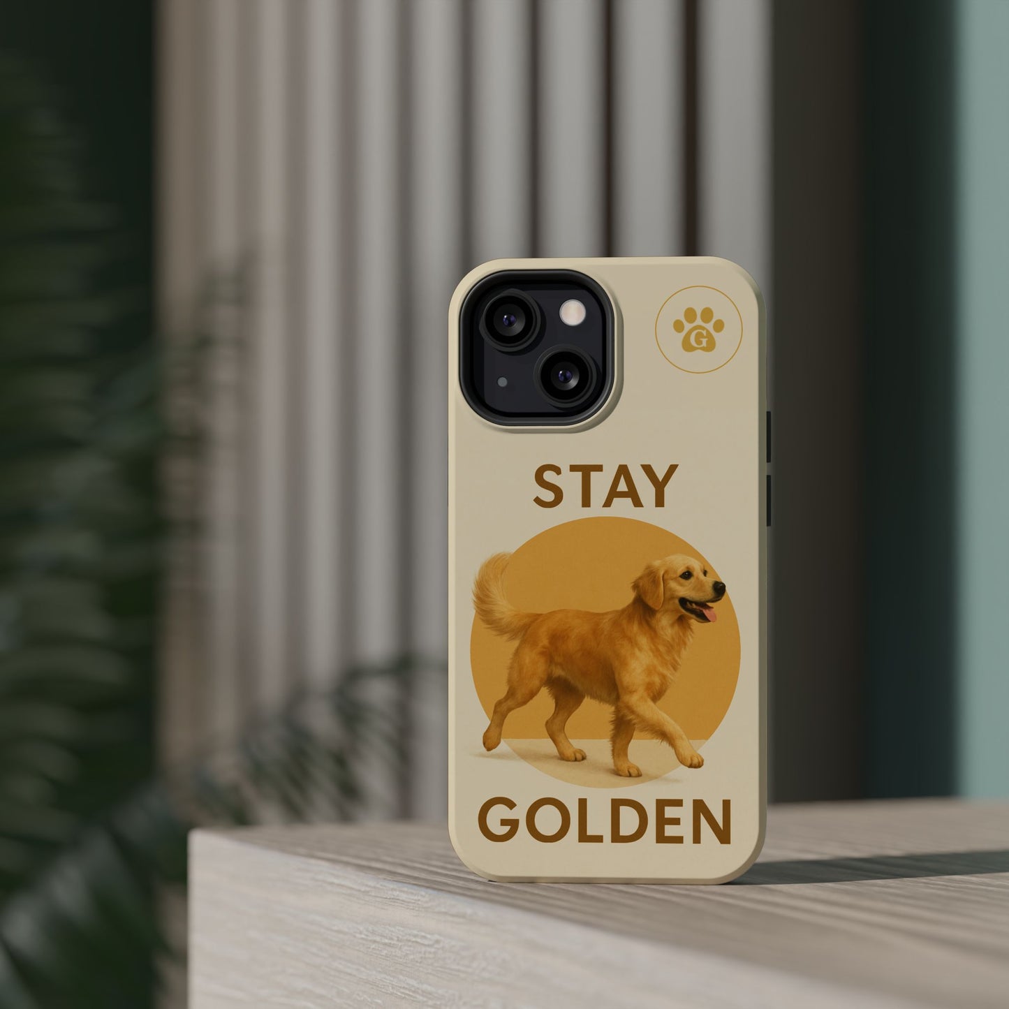 Golden Retriever Magnetic Phone Case - Stay Golden Design for Dog Lovers