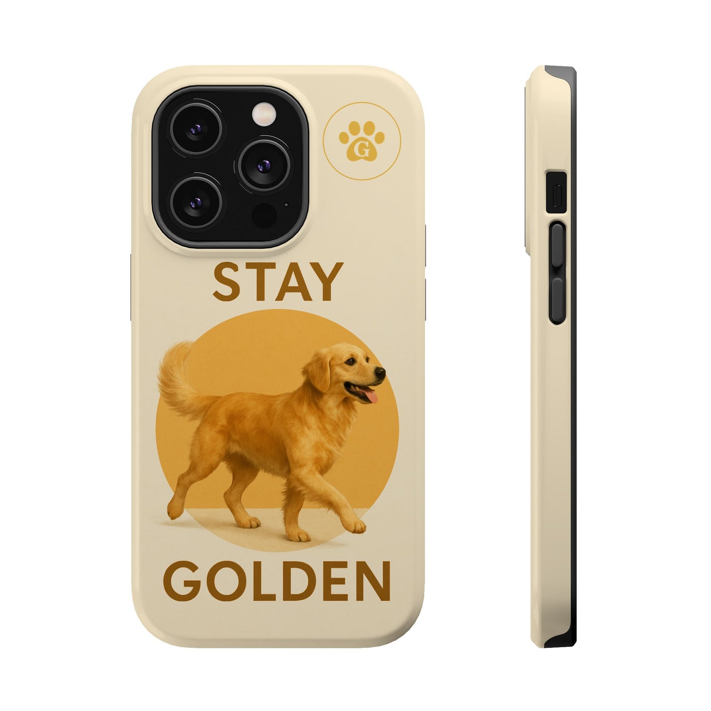 Golden Retriever Magnetic Phone Case - Stay Golden Design for Dog Lovers