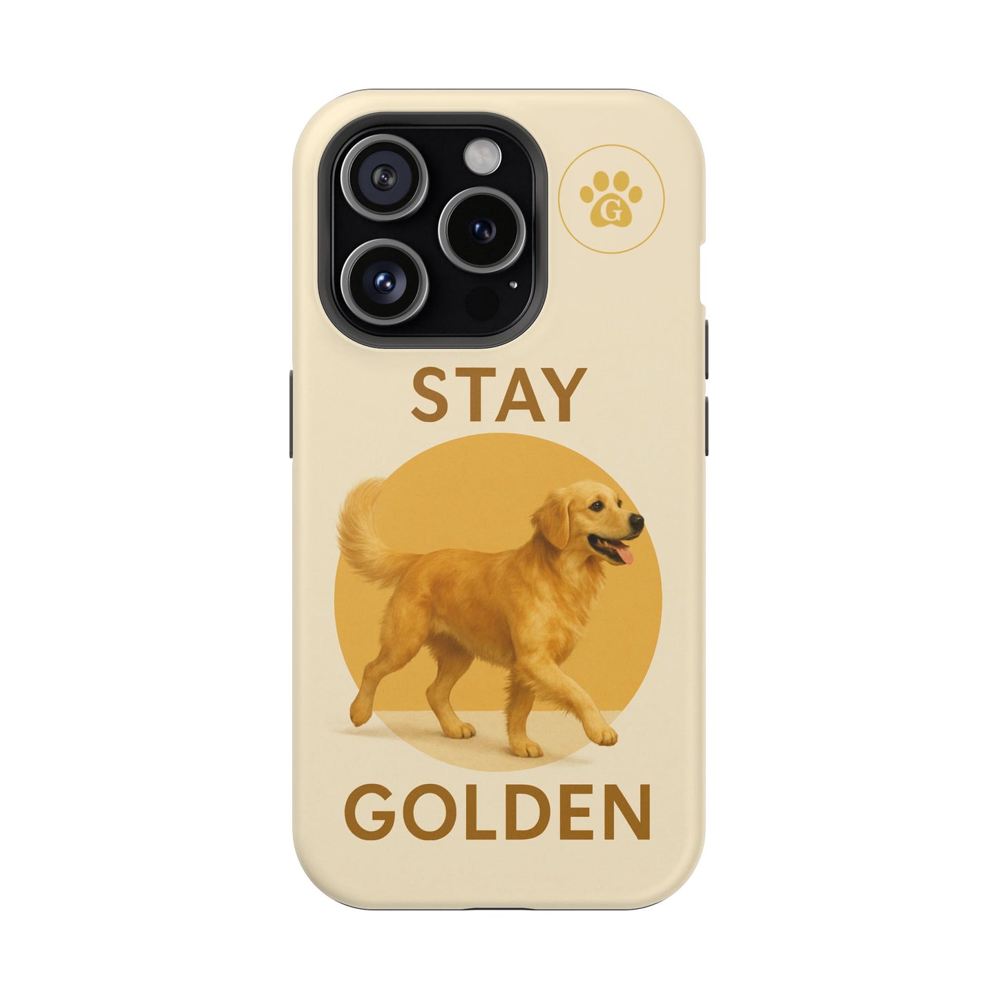 Golden Retriever Magnetic Phone Case - Stay Golden Design for Dog Lovers