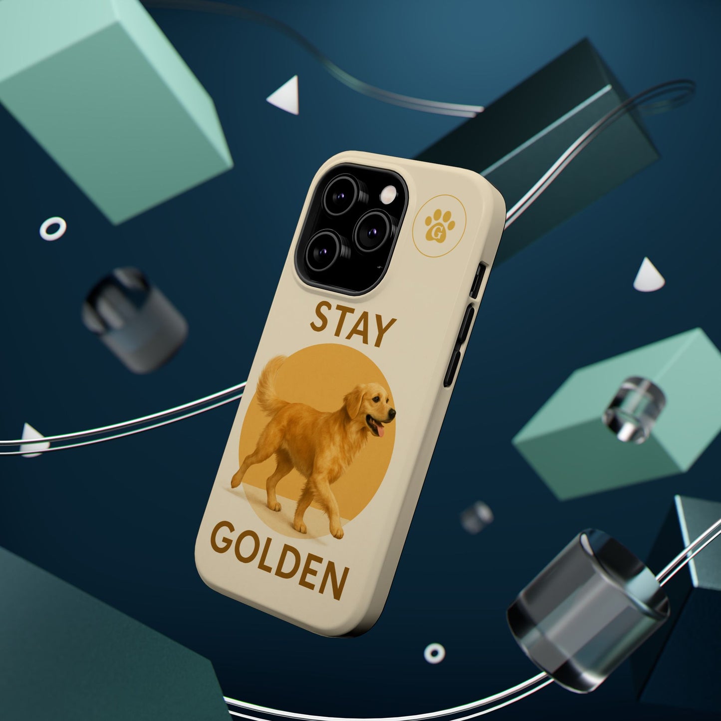 Golden Retriever Magnetic Phone Case - Stay Golden Design for Dog Lovers