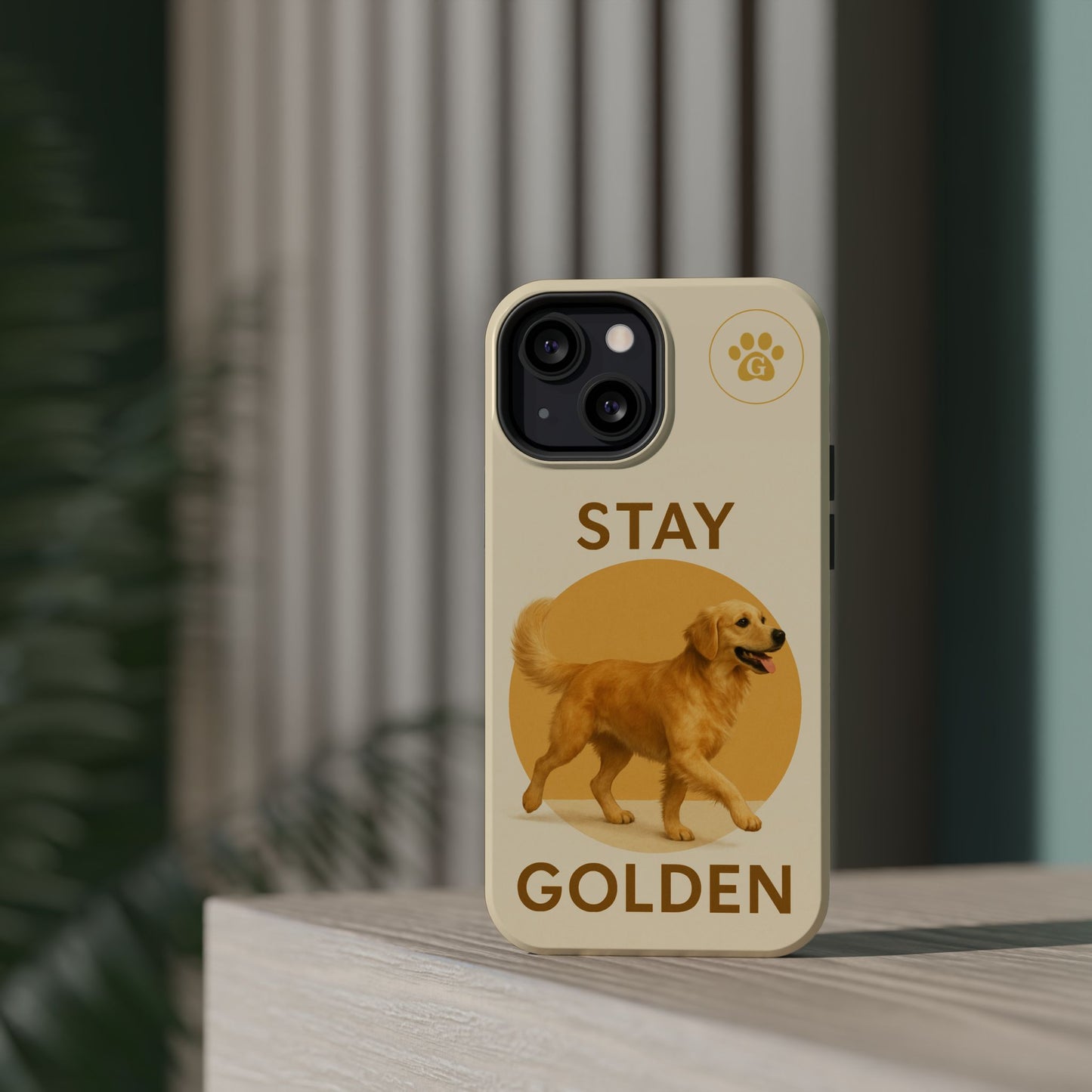 Golden Retriever Magnetic Phone Case - Stay Golden Design for Dog Lovers