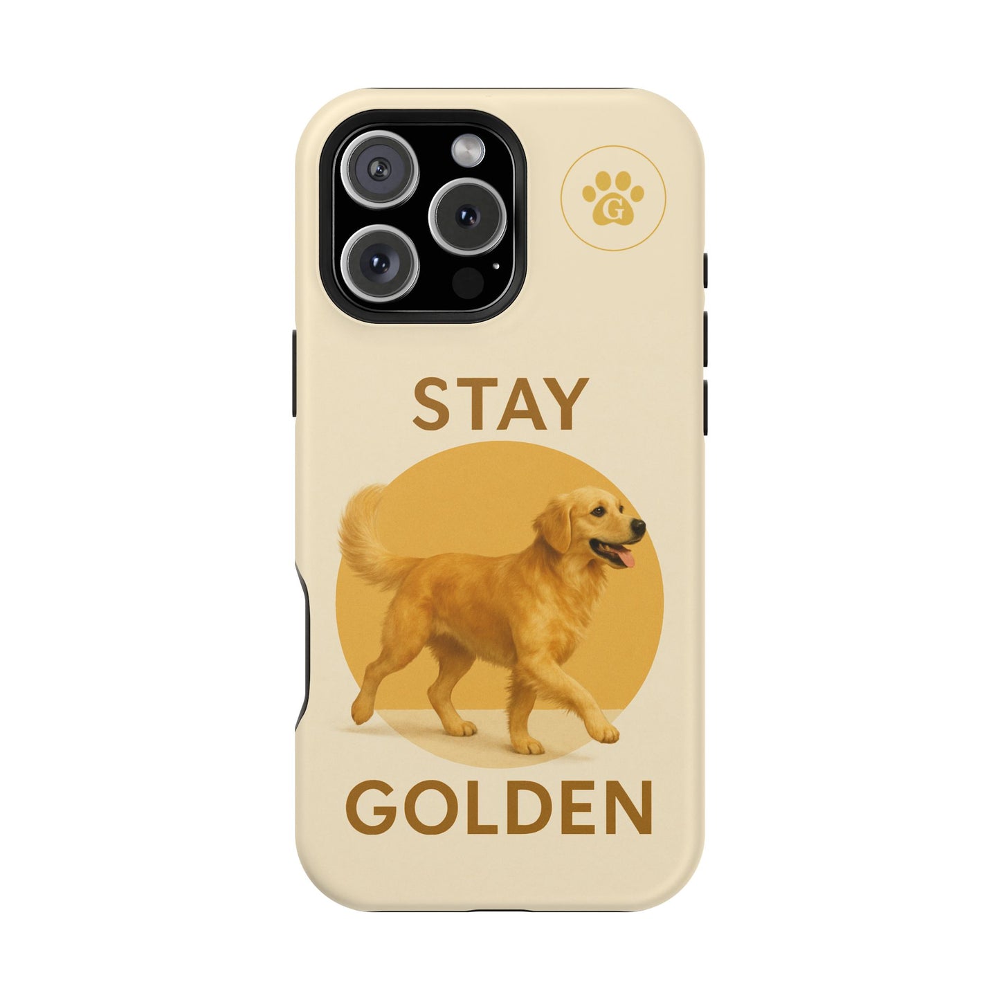 Golden Retriever Magnetic Phone Case - Stay Golden Design for Dog Lovers