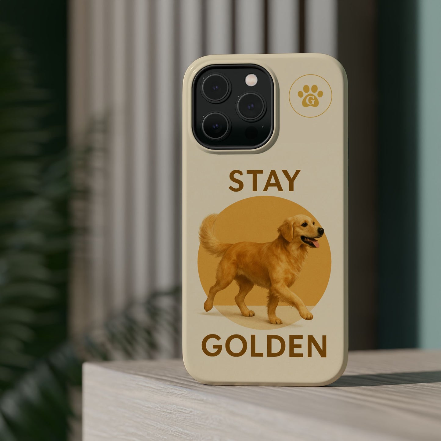 Golden Retriever Magnetic Phone Case - Stay Golden Design for Dog Lovers