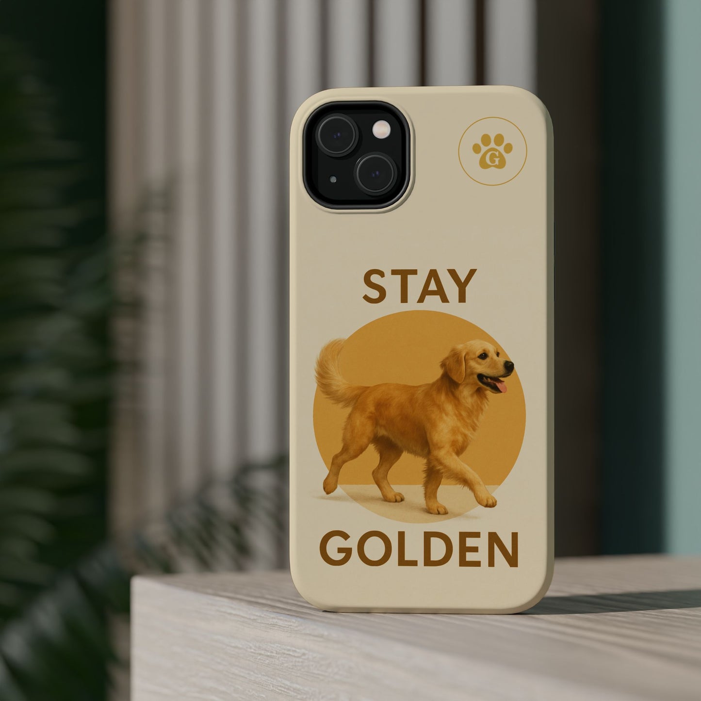 Golden Retriever Magnetic Phone Case - Stay Golden Design for Dog Lovers
