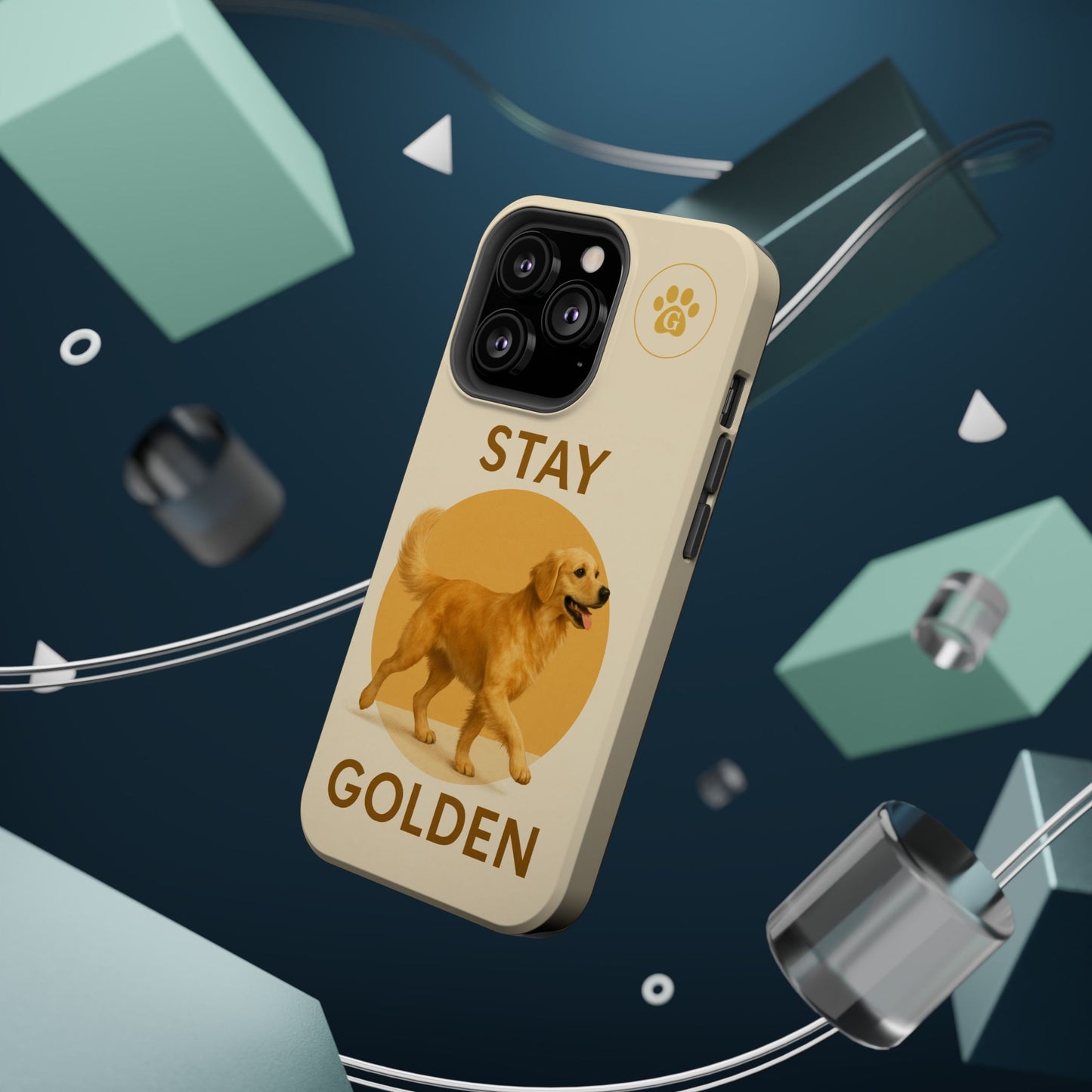 Golden Retriever Magnetic Phone Case - Stay Golden Design for Dog Lovers