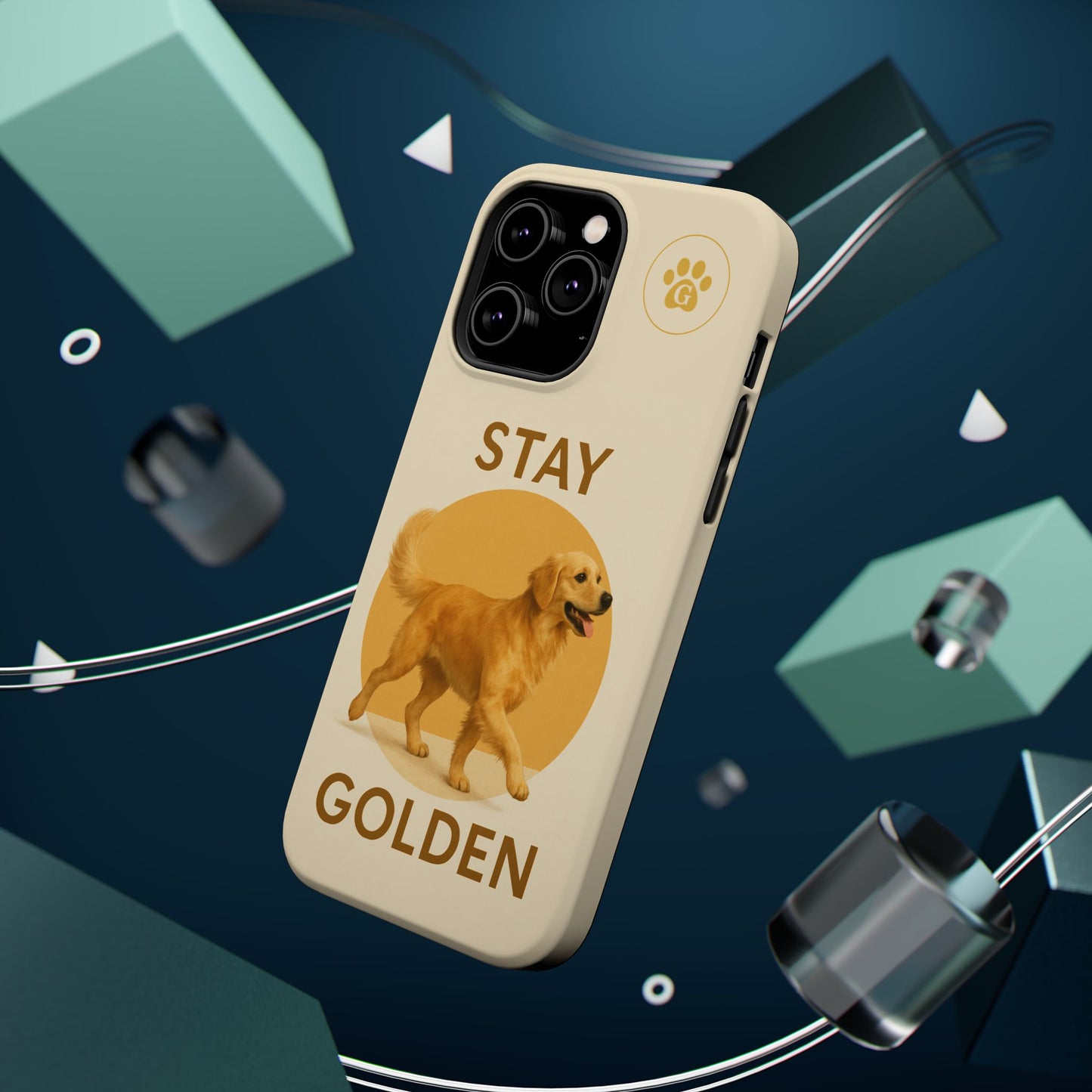 Golden Retriever Magnetic Phone Case - Stay Golden Design for Dog Lovers