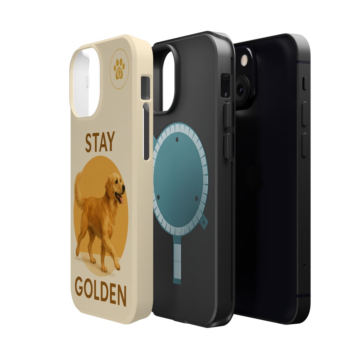 Golden Retriever Magnetic Phone Case - Stay Golden Design for Dog Lovers