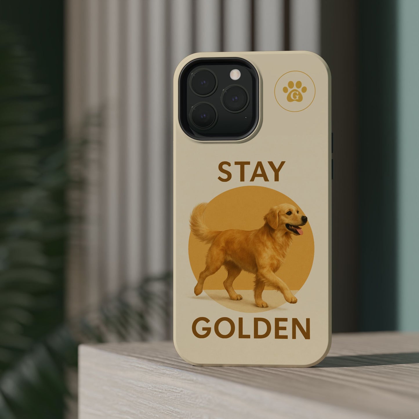 Golden Retriever Magnetic Phone Case - Stay Golden Design for Dog Lovers
