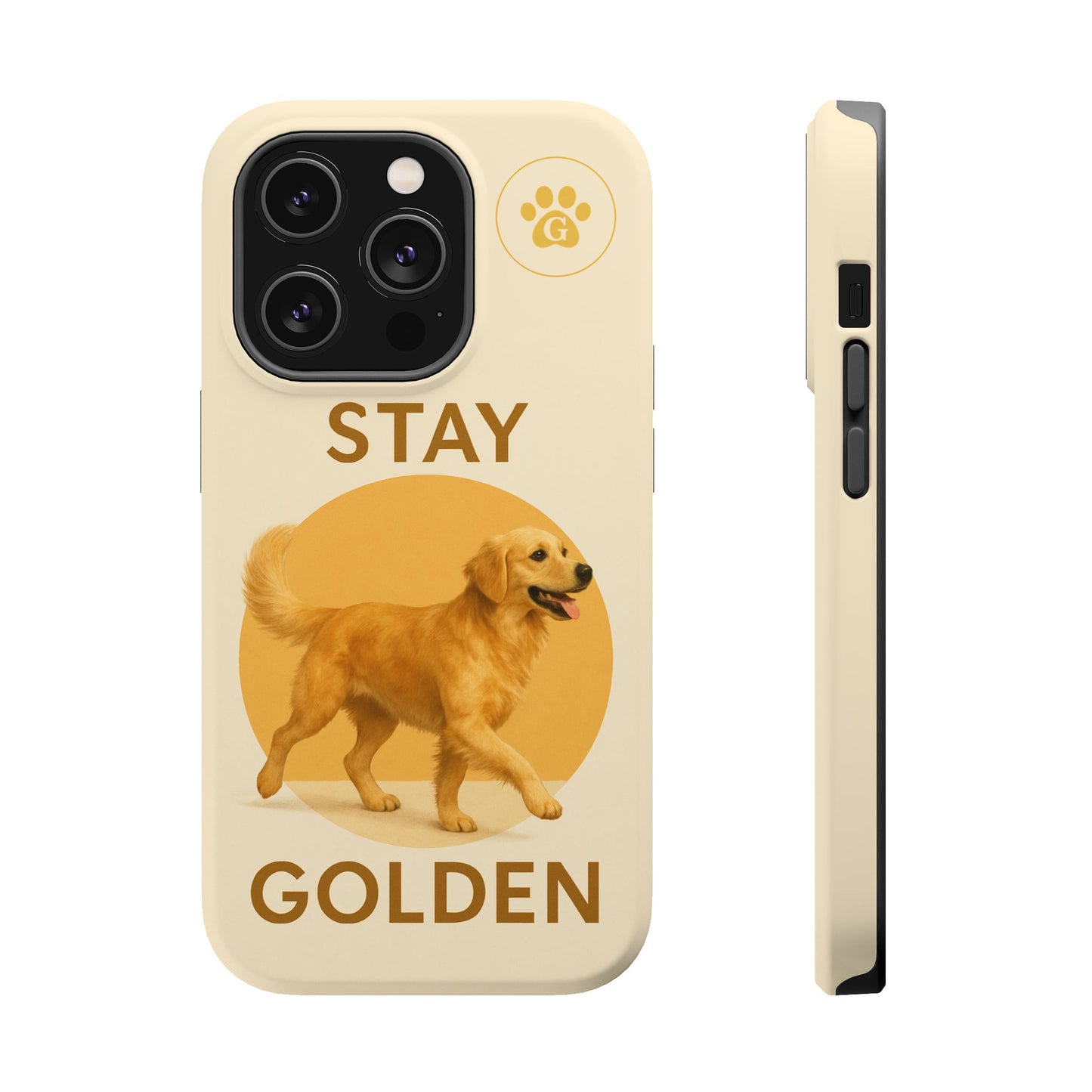 Golden Retriever Magnetic Phone Case - Stay Golden Design for Dog Lovers