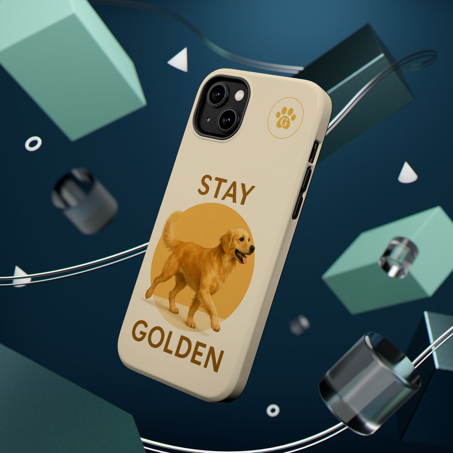 Golden Retriever Magnetic Phone Case - Stay Golden Design for Dog Lovers