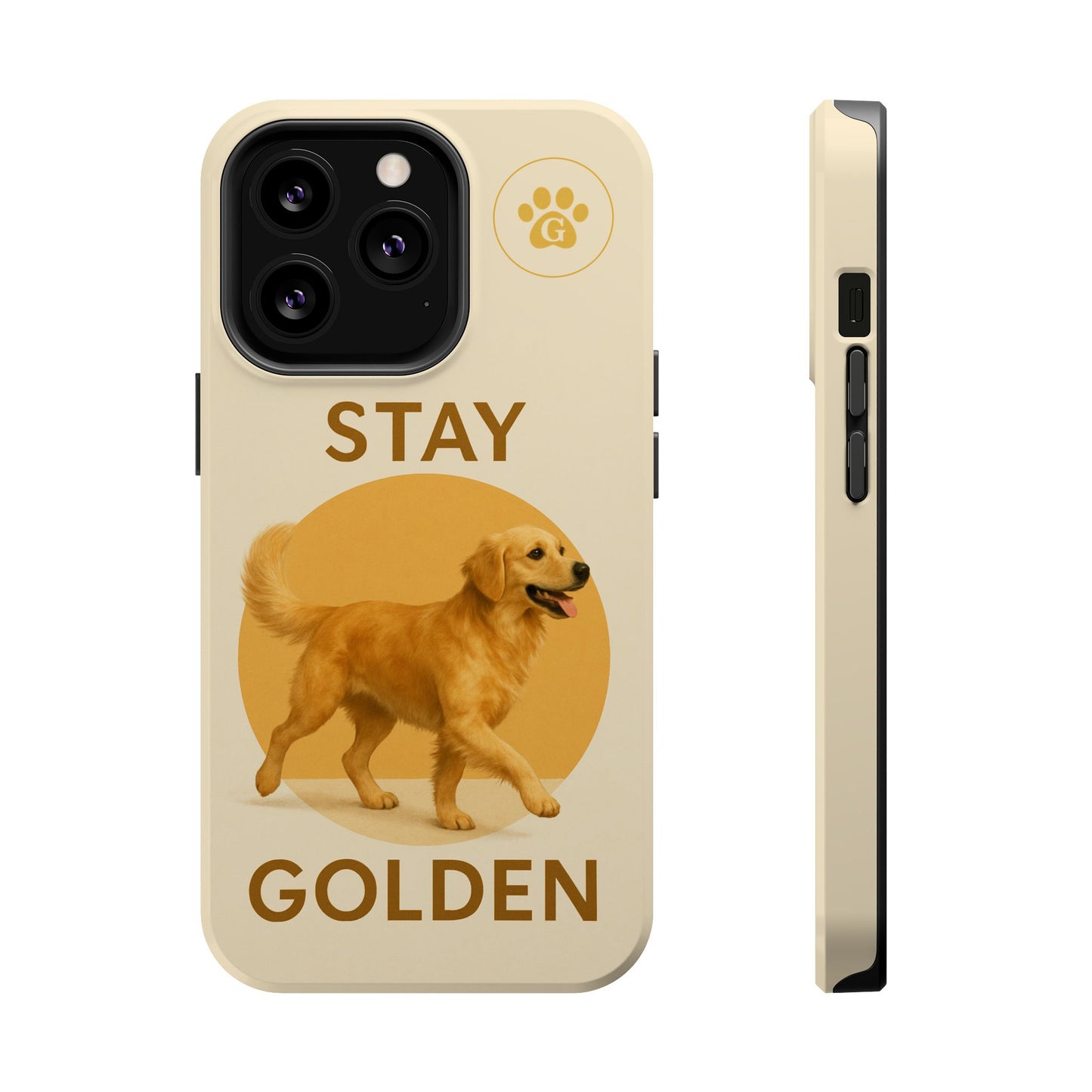 Golden Retriever Magnetic Phone Case - Stay Golden Design for Dog Lovers