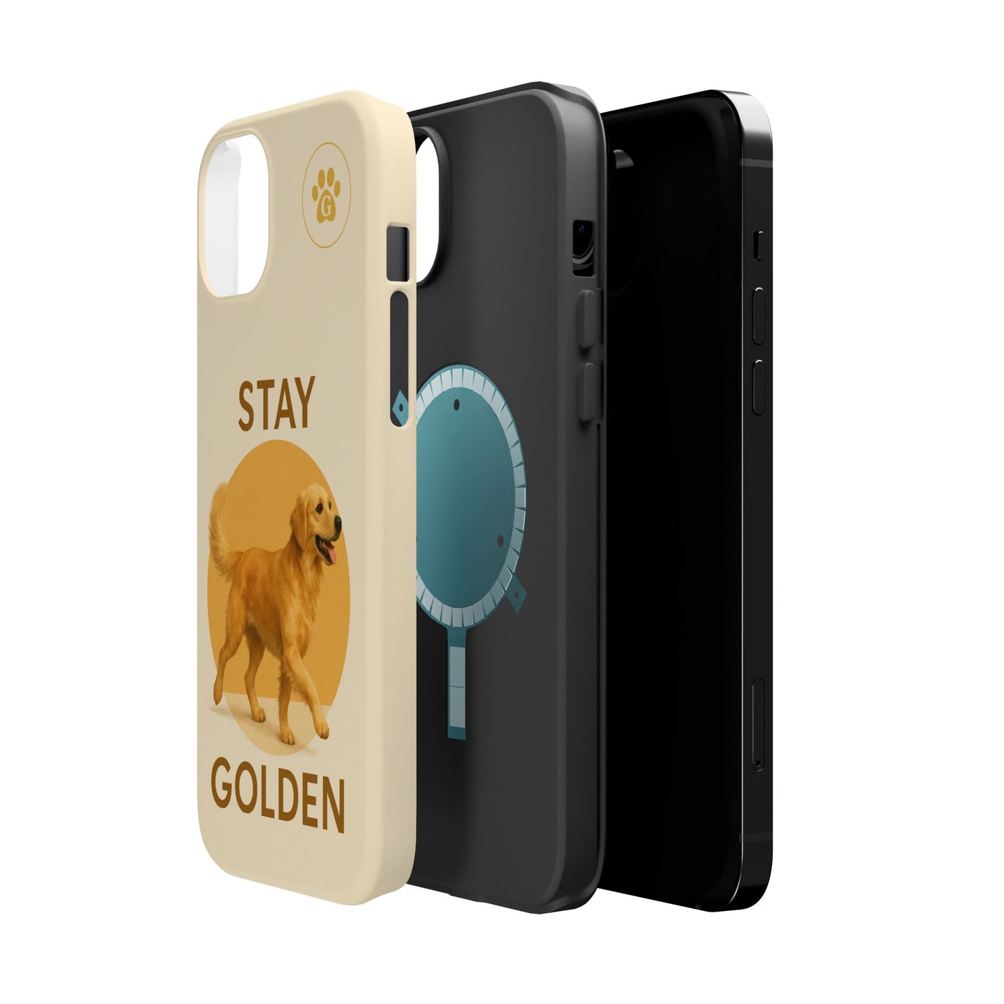 Golden Retriever Magnetic Phone Case - Stay Golden Design for Dog Lovers