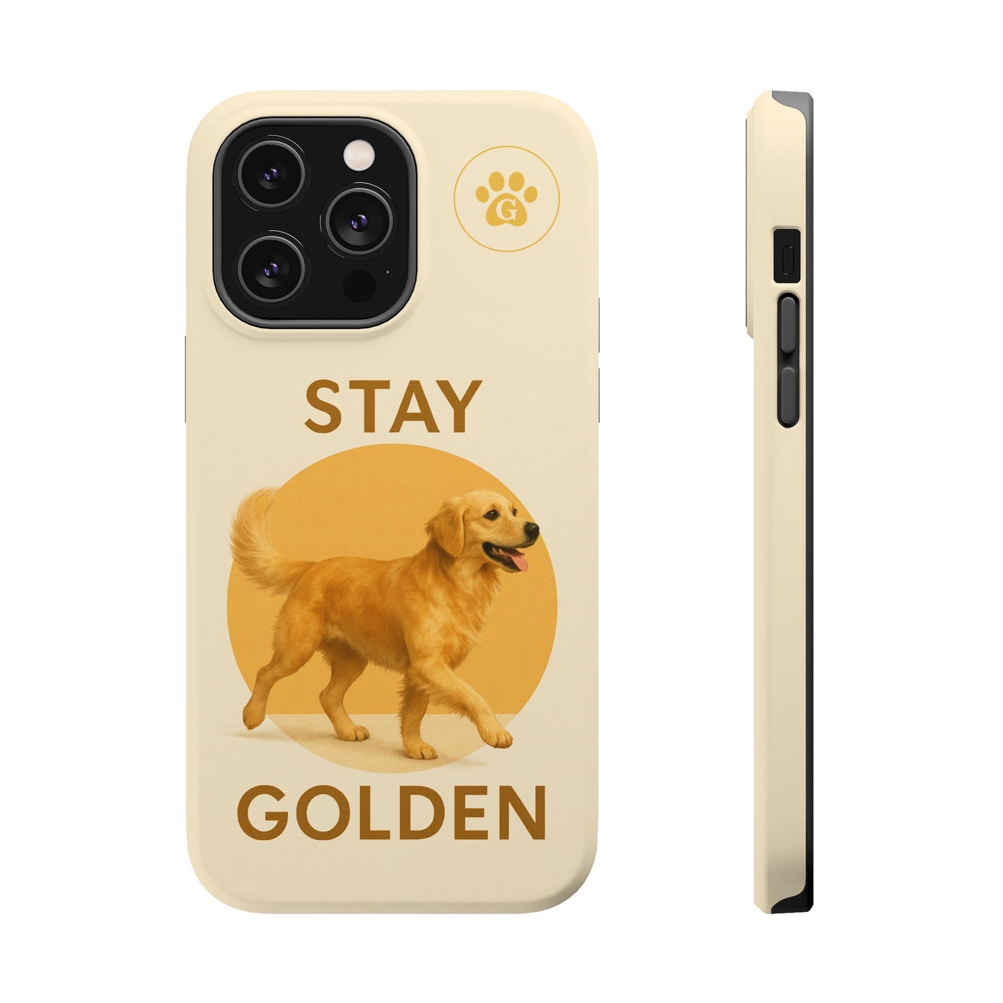 Golden Retriever Magnetic Phone Case - Stay Golden Design for Dog Lovers