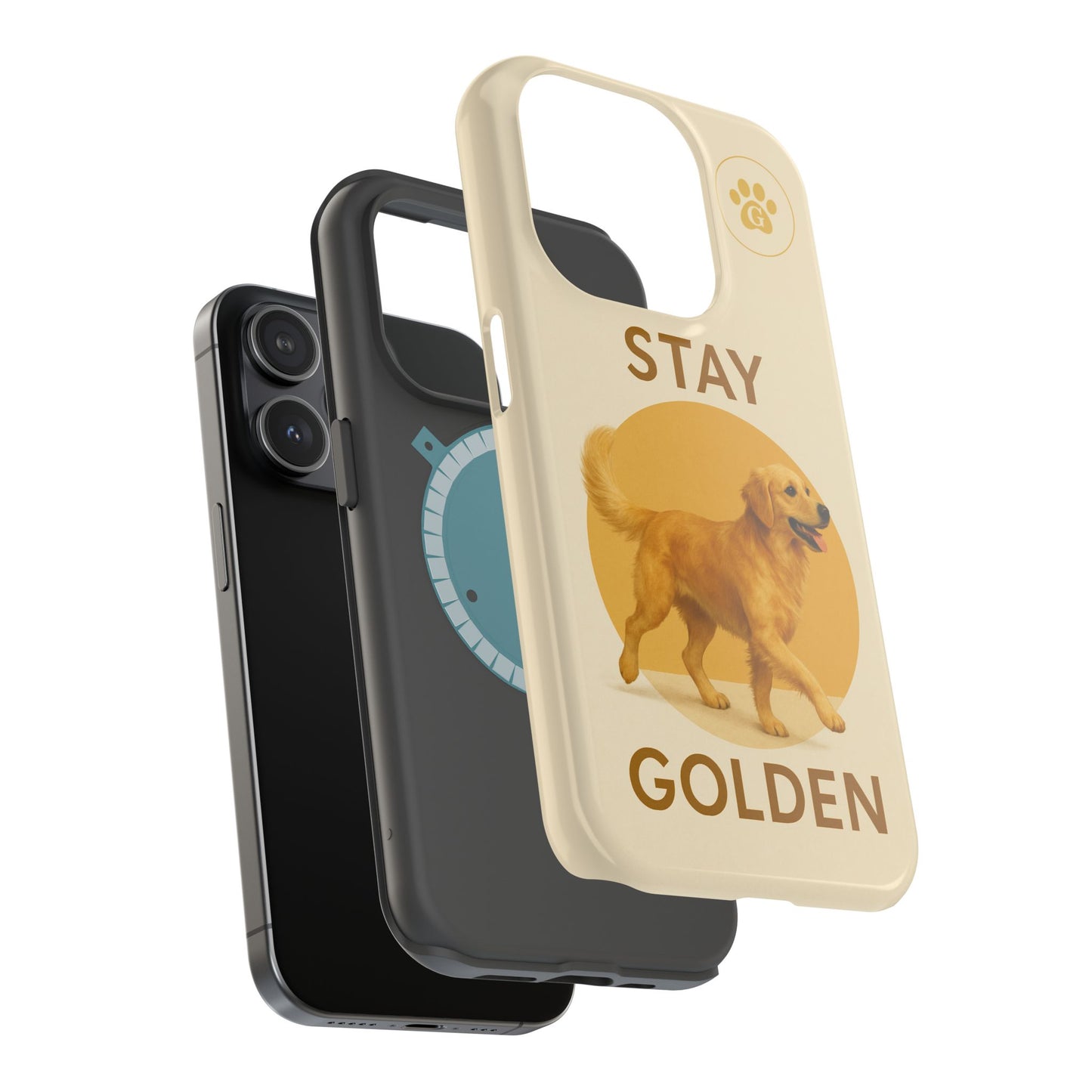 Golden Retriever Magnetic Phone Case - Stay Golden Design for Dog Lovers