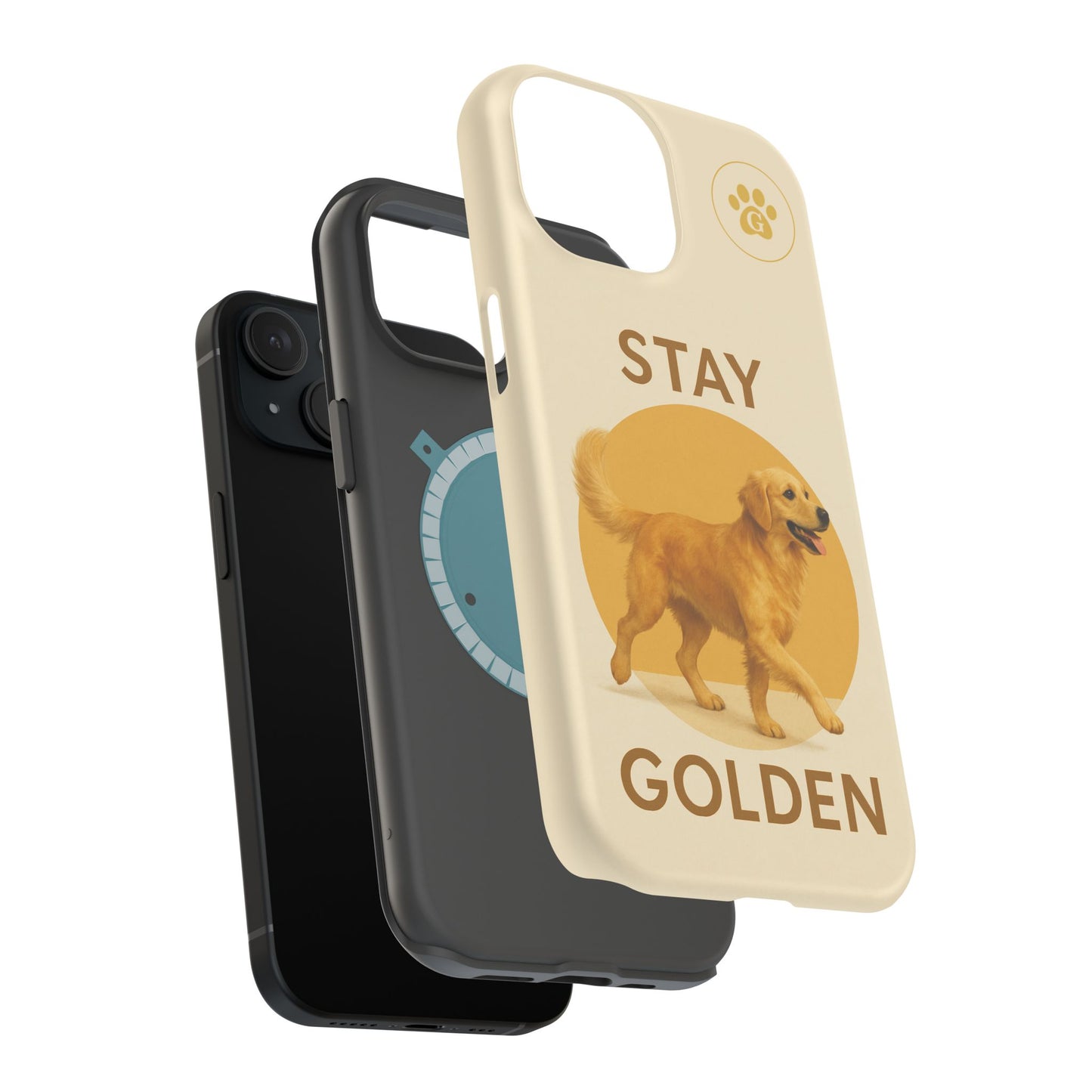 Golden Retriever Magnetic Phone Case - Stay Golden Design for Dog Lovers