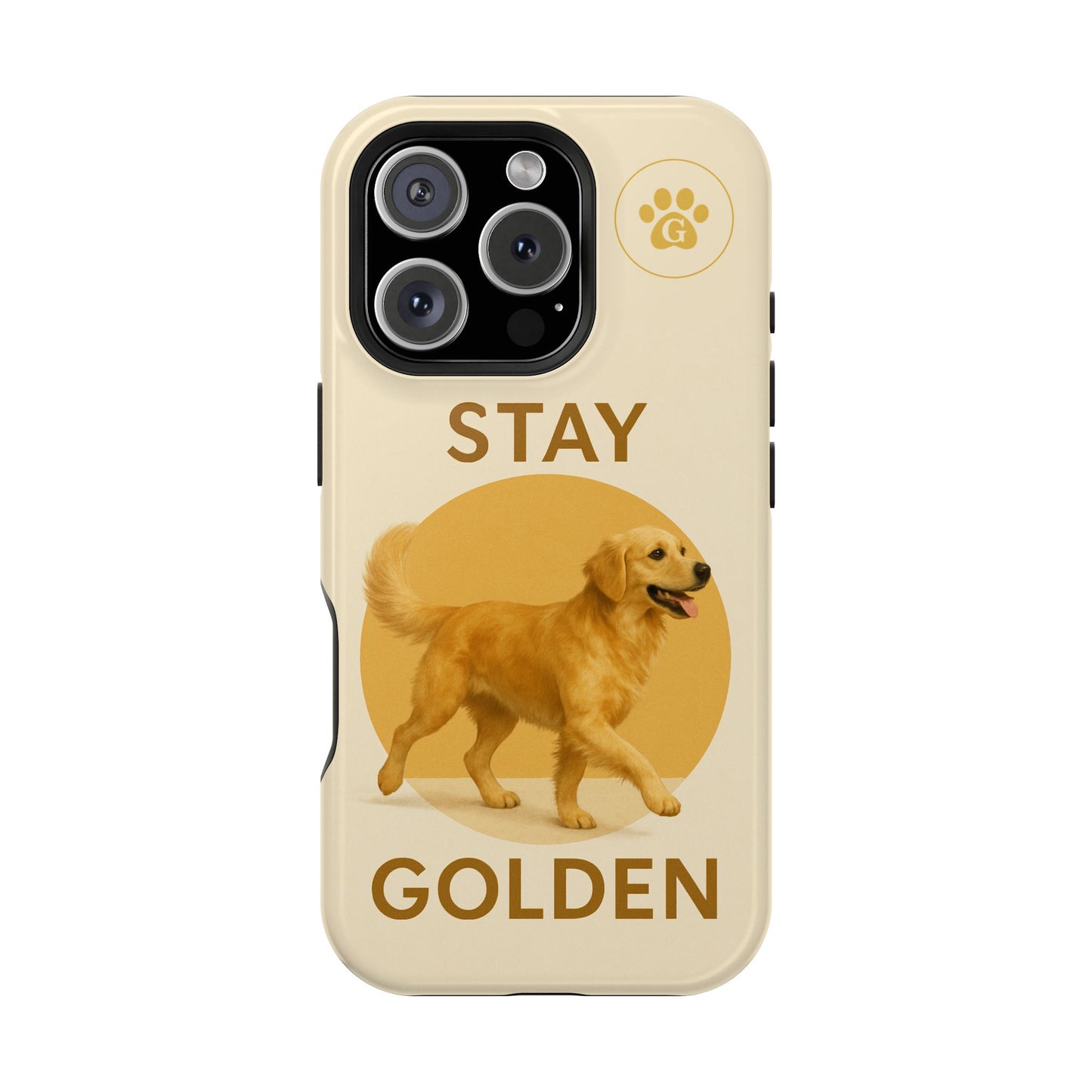 Golden Retriever Magnetic Phone Case - Stay Golden Design for Dog Lovers