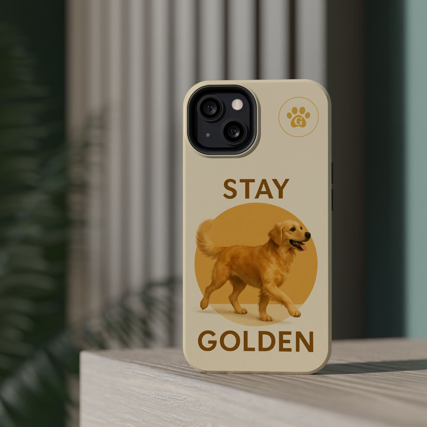 Golden Retriever Magnetic Phone Case - Stay Golden Design for Dog Lovers