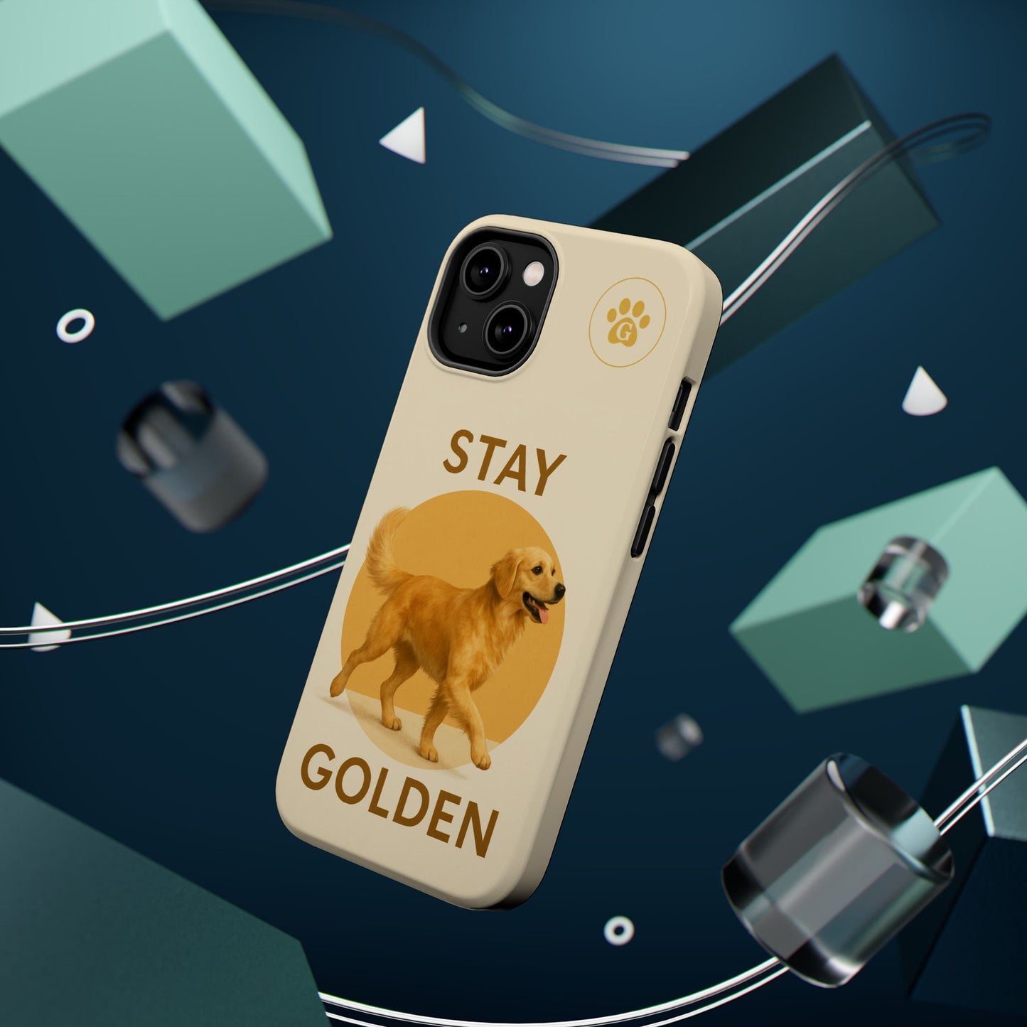 Golden Retriever Magnetic Phone Case - Stay Golden Design for Dog Lovers