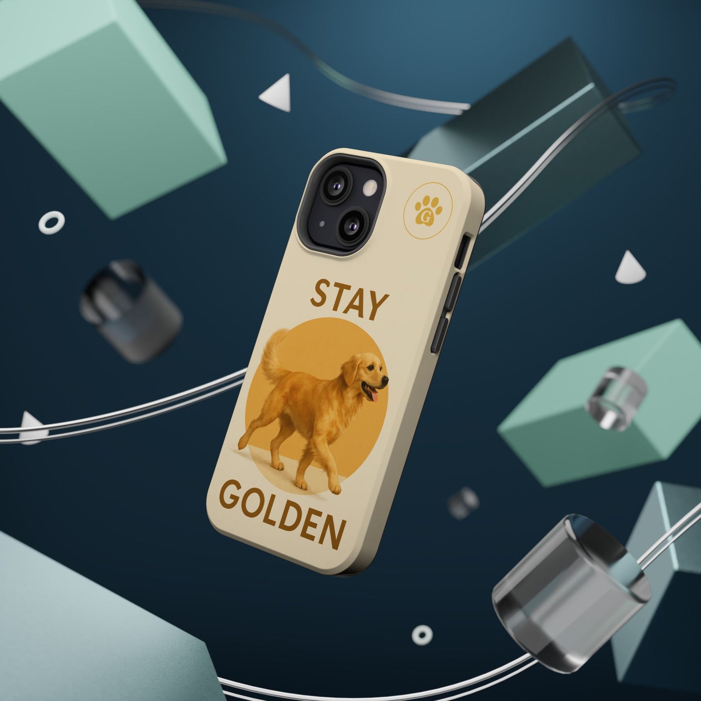 Golden Retriever Magnetic Phone Case - Stay Golden Design for Dog Lovers