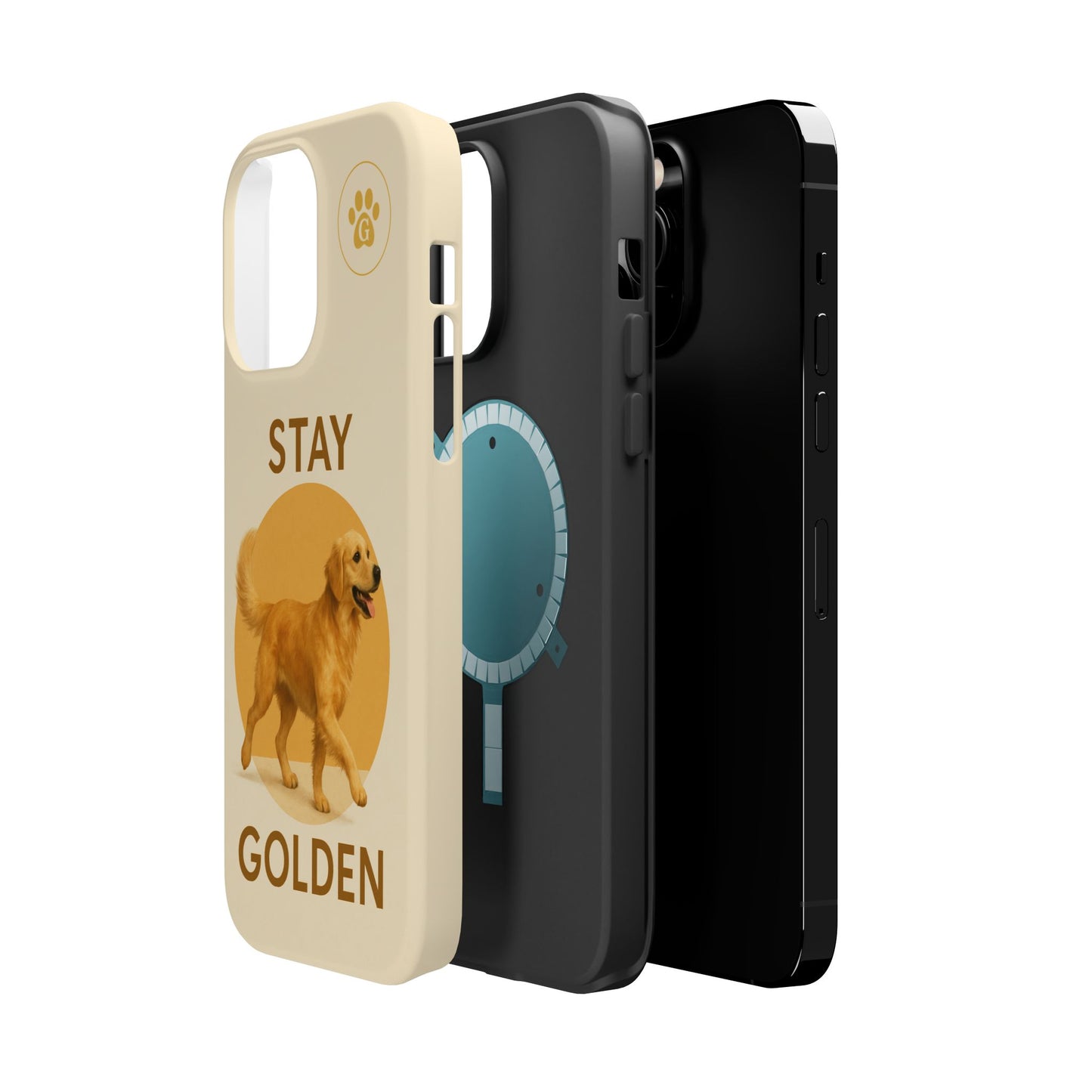 Golden Retriever Magnetic Phone Case - Stay Golden Design for Dog Lovers