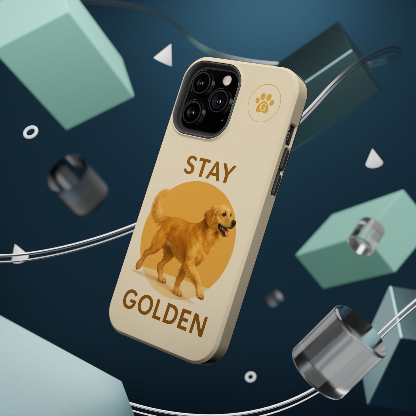 Golden Retriever Magnetic Phone Case - Stay Golden Design for Dog Lovers