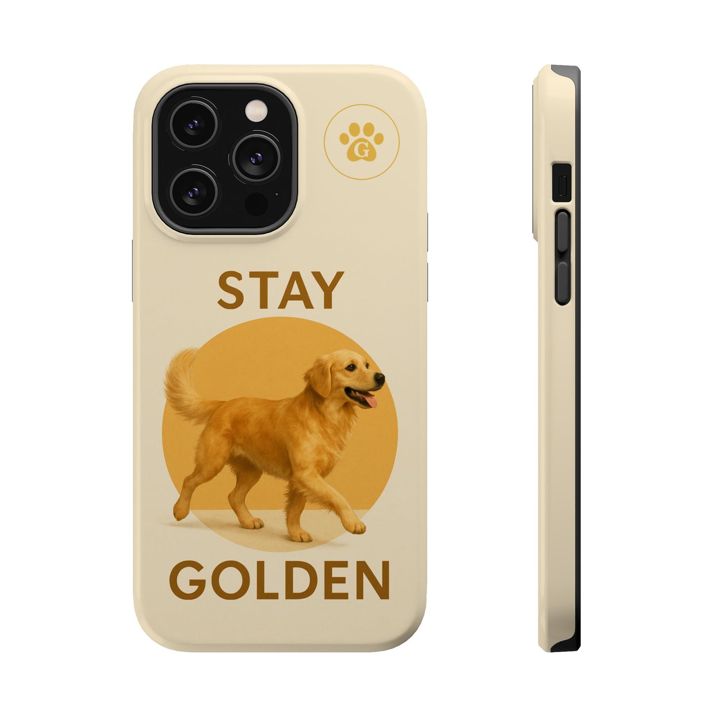 Golden Retriever Magnetic Phone Case - Stay Golden Design for Dog Lovers