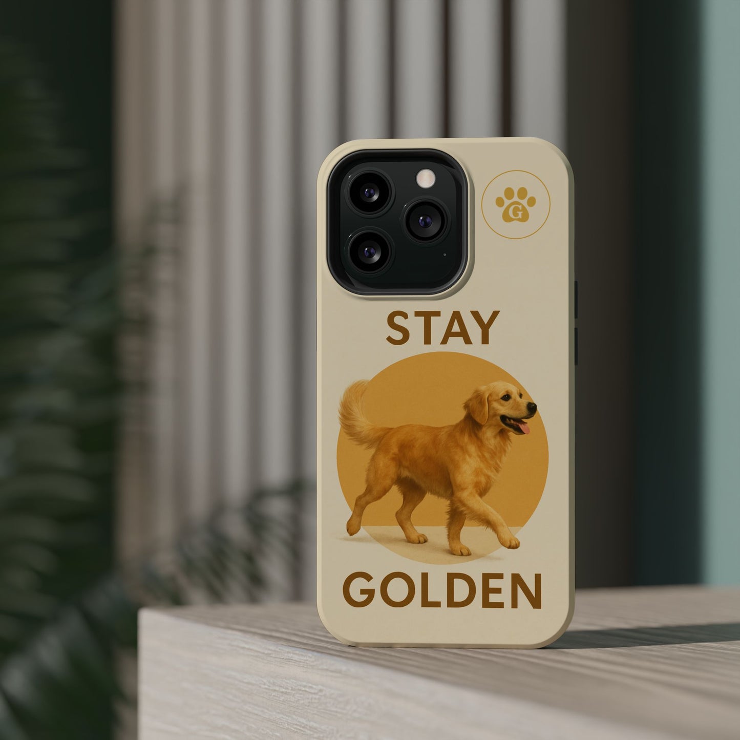 Golden Retriever Magnetic Phone Case - Stay Golden Design for Dog Lovers
